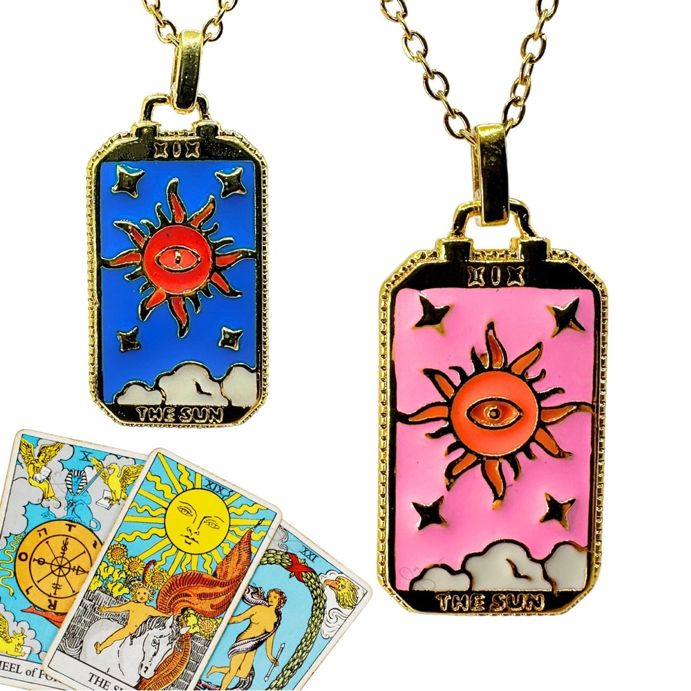 Dainty Gold Tarot Card Necklace | 18k Gold Plated, 316L Stainless Steel